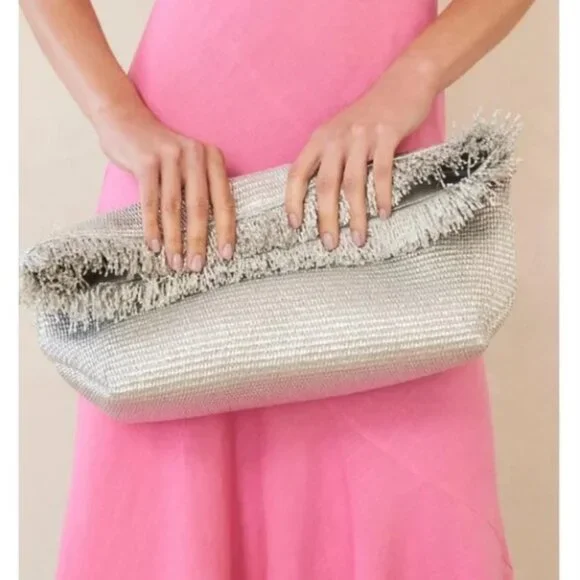 Cult Gaia Woven Shanti Woven Clutch